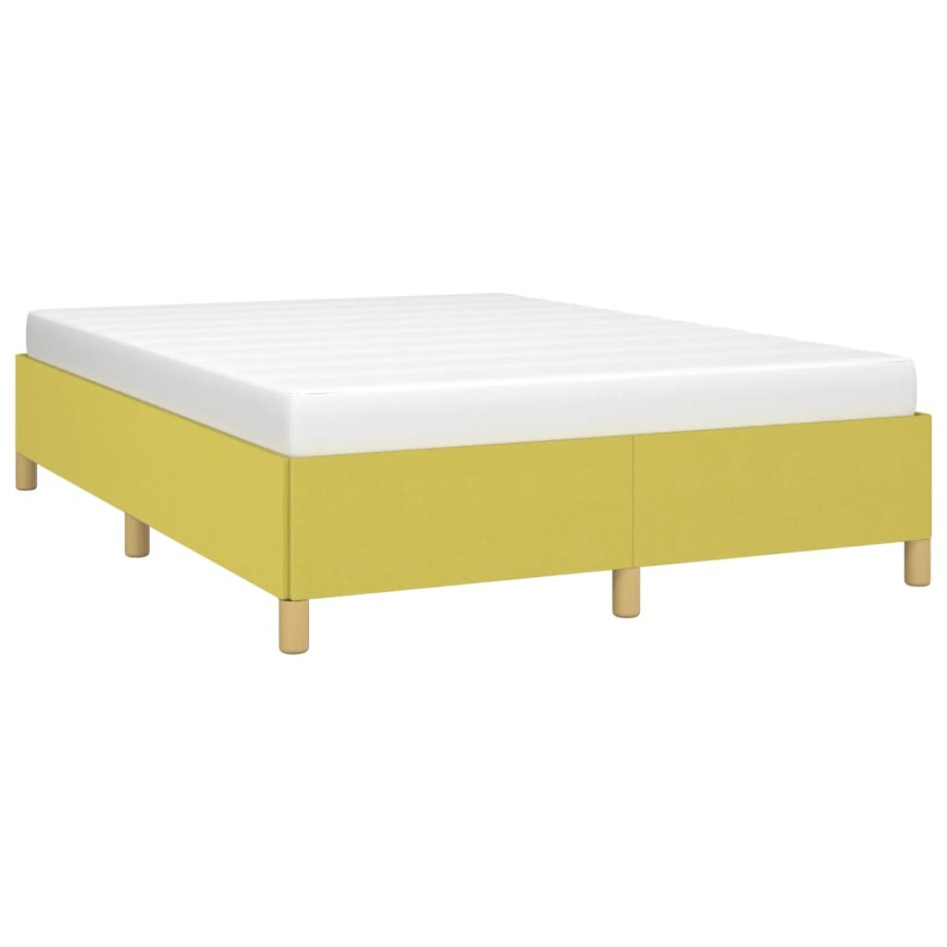 Estructura de cama sin colchón tela verde 140x190