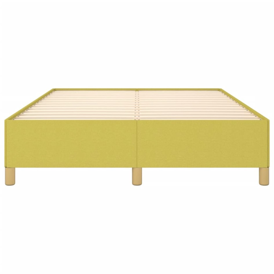 Estructura de cama sin colchón tela verde 140x190