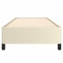 Estructura de cama sin colchón cuero sintético crema 90x200