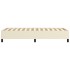 Estructura de cama sin colchón cuero sintético crema 90x200