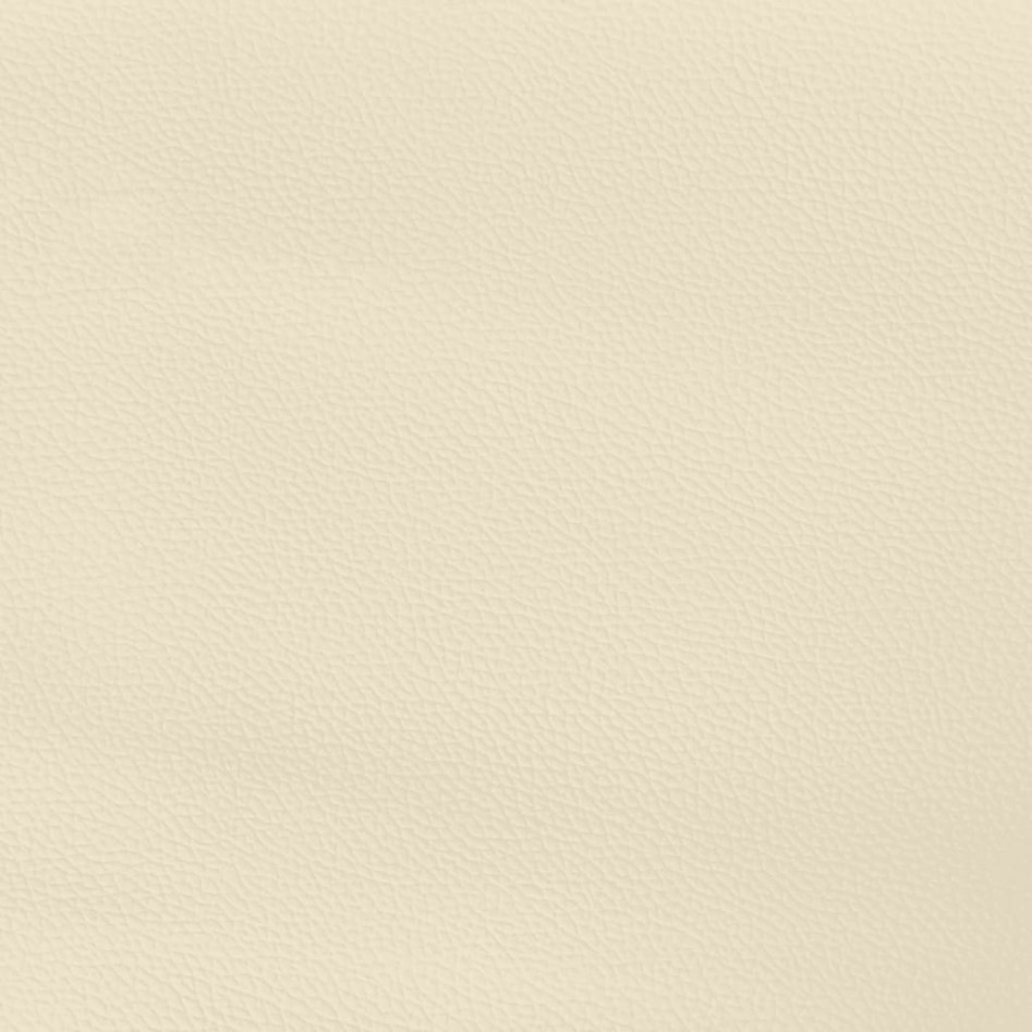 Estructura de cama sin colchón cuero sintético crema 90x200