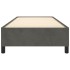 Estructura de cama sin colchón terciopelo gris oscuro 90x190