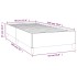 Estructura de cama sin colchón terciopelo gris oscuro 90x190