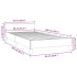 Estructura de cama sin colchón tela gris oscuro 90x200