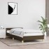 Estructura de cama sin colchón tela marrón oscuro 90x190