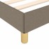 Estructura de cama con cabecero sin colchón tela taupe