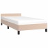Estructura de cama con cabecero sin colchón capuchino 90x200