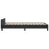 Cama con cabecero sin colchón terciopelo negro 90x190