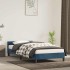 Estructura de cama sin colchón terciopelo azul oscuro 90x190