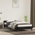 Cama con cabecero sin colchón terciopelo negro 80x200