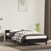 Cama con cabecero sin colchón terciopelo negro 80x200 cm