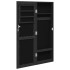 Espejo con joyero de pared negro 30x8,5x90