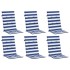 Cojines de silla de respaldo alto 6 uds tela rayas