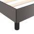 Estructura de cama con cabecero sin colchón gris 90x190