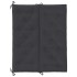Cojín de banco de jardín tela Oxford negro 120x(50+50)x7