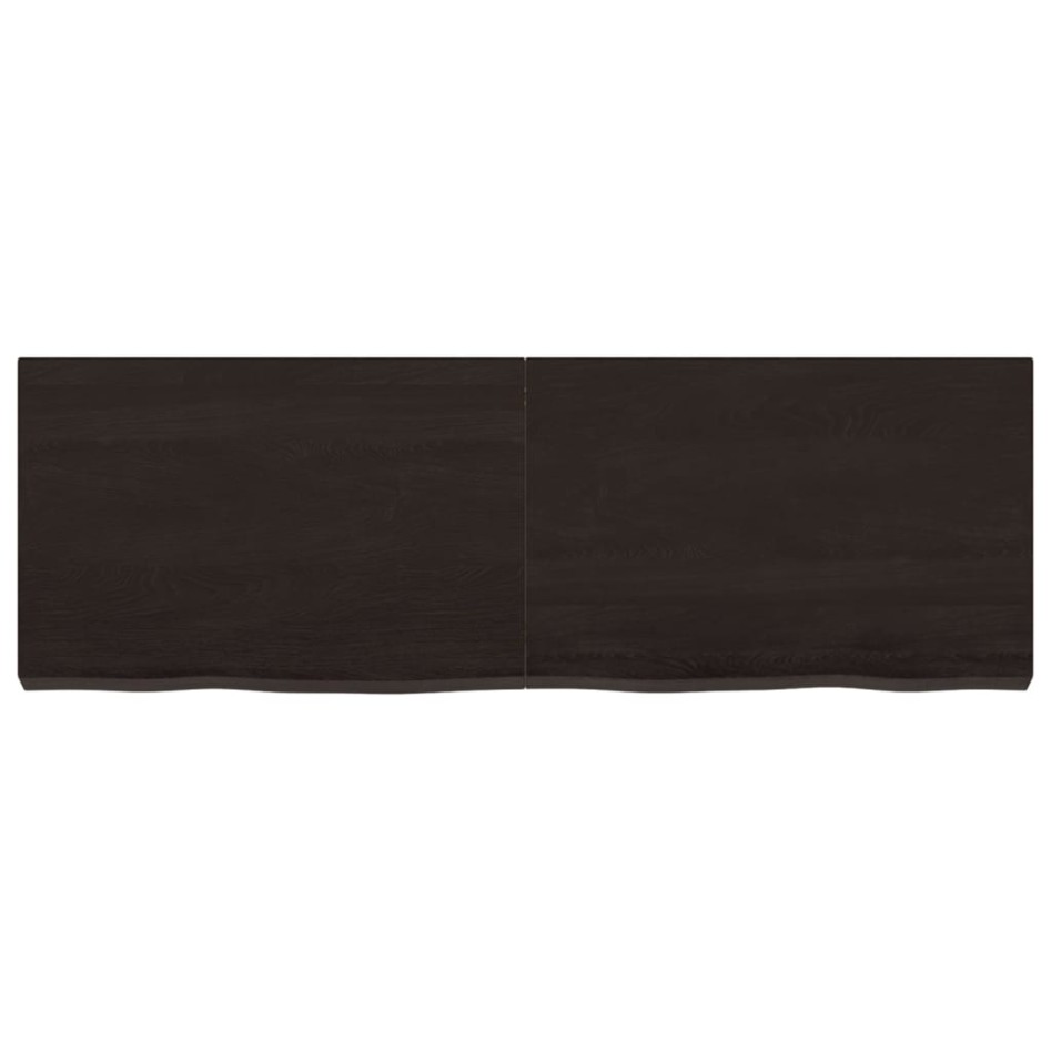 Encimera de baño madera tratada marrón oscuro 120x40x(2-6)