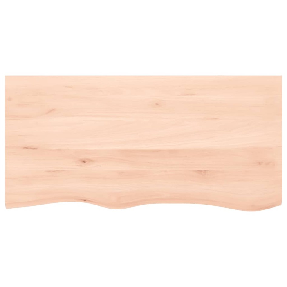 Encimera de baño madera maciza sin tratar 100x50x2