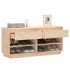 Mueble zapatero de madera maciza de pino 110x34x52