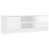 Mueble de TV madera de ingeniería blanco brillo 102x30x37,5