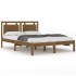 Estructura de cama madera maciza de pino marrón miel 120x200