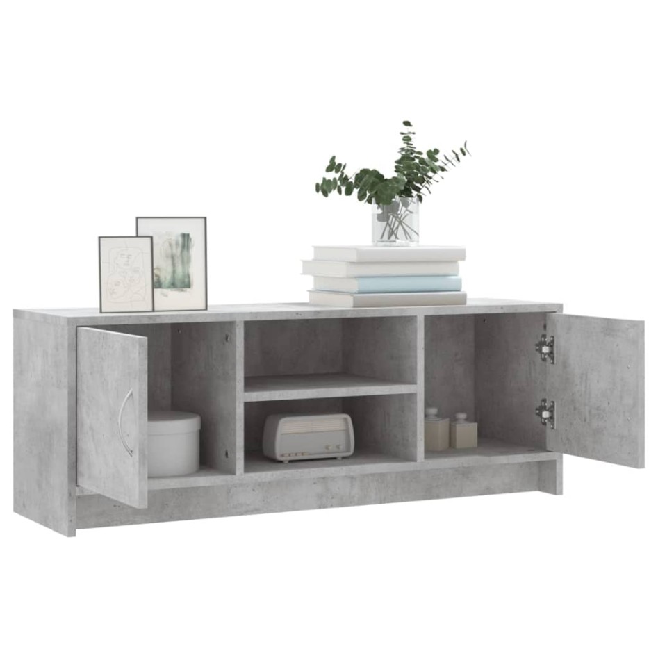Mueble de TV madera de ingeniería gris hormigón 102x30x37,5