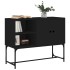 Aparador de madera de ingeniería negro 100x40x79,5