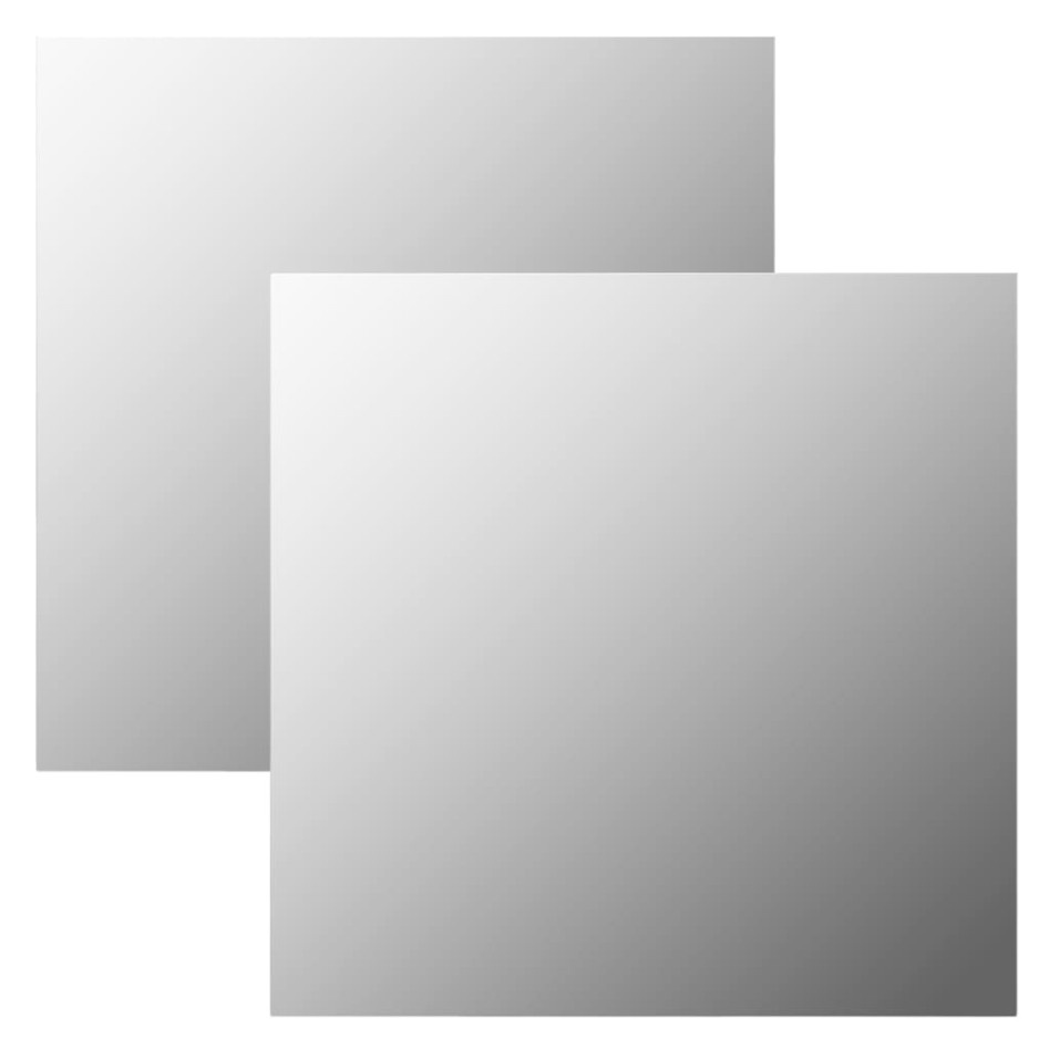 Espejos de pared cuadrados 2 unidades vidrio 50x50