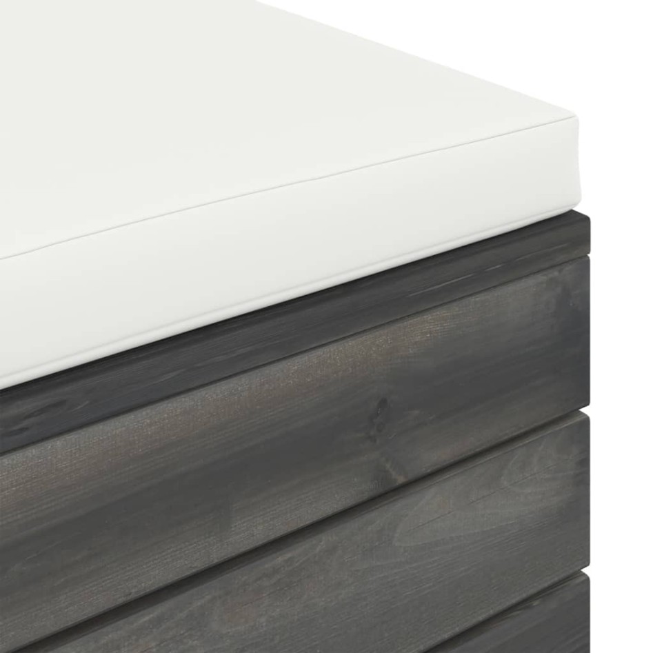 Otomana de palets para jardín con cojín madera de