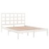 Estructura de cama de madera maciza de pino blanca 160x200