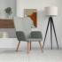Sillón de relax de terciopelo gris