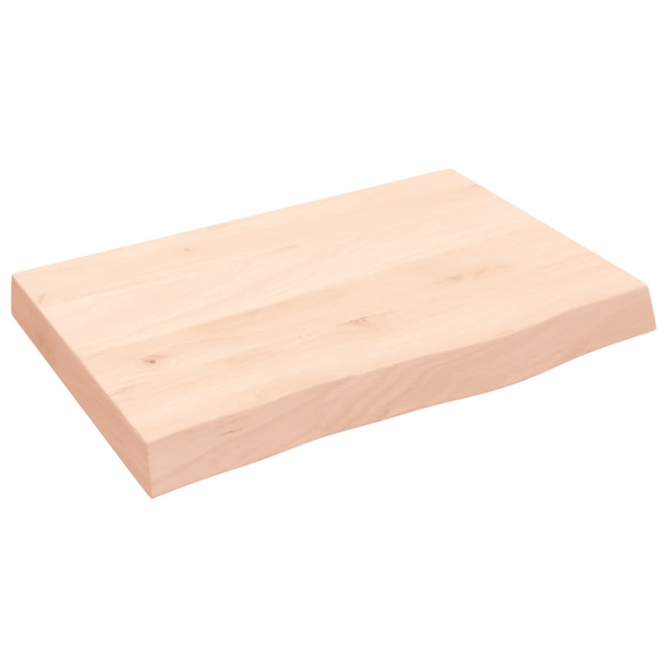 Tablero de mesa madera maciza roble sin tratar 60x40x(2-6)