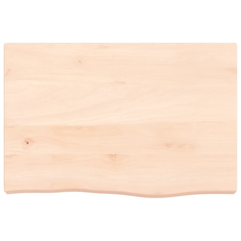 Tablero de mesa madera maciza roble sin tratar 60x40x(2-6)