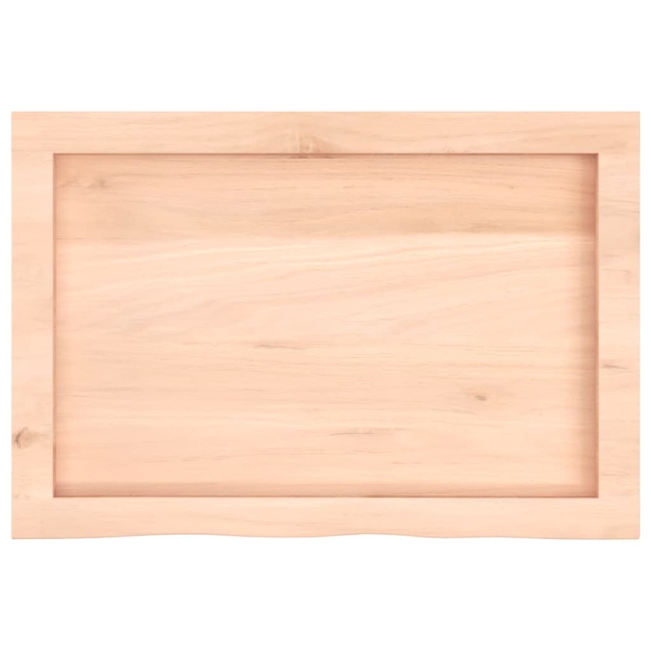 Tablero de mesa madera maciza roble sin tratar 60x40x(2-6)