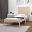 Estructura de cama de madera maciza 100x200 cm
