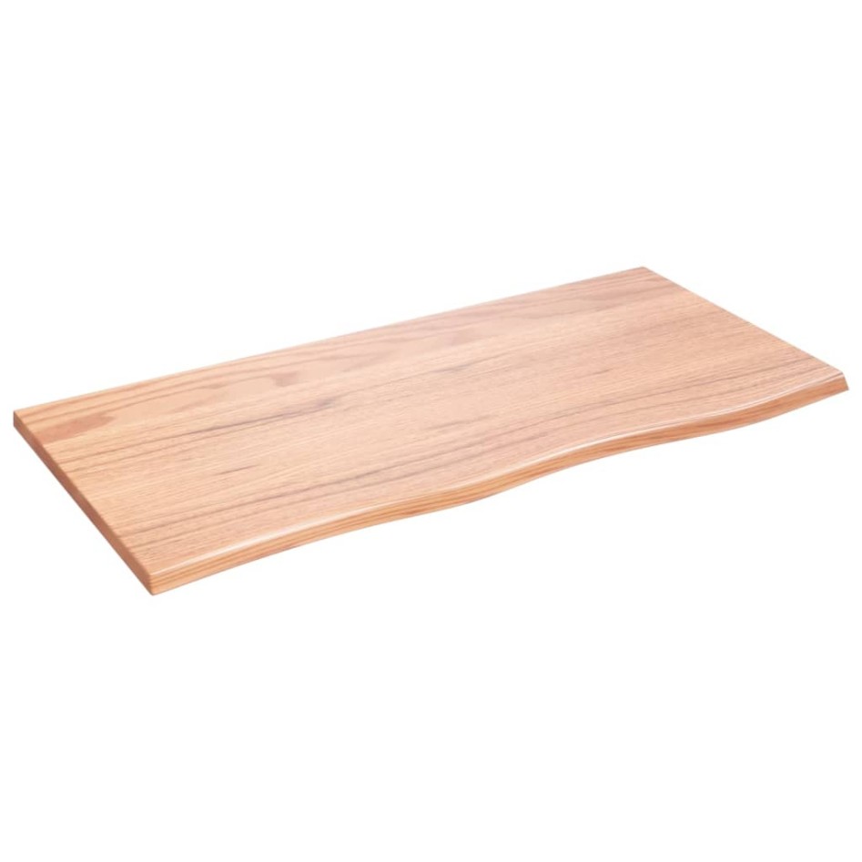 Tablero de mesa madera roble tratada marrón claro 100x50x2