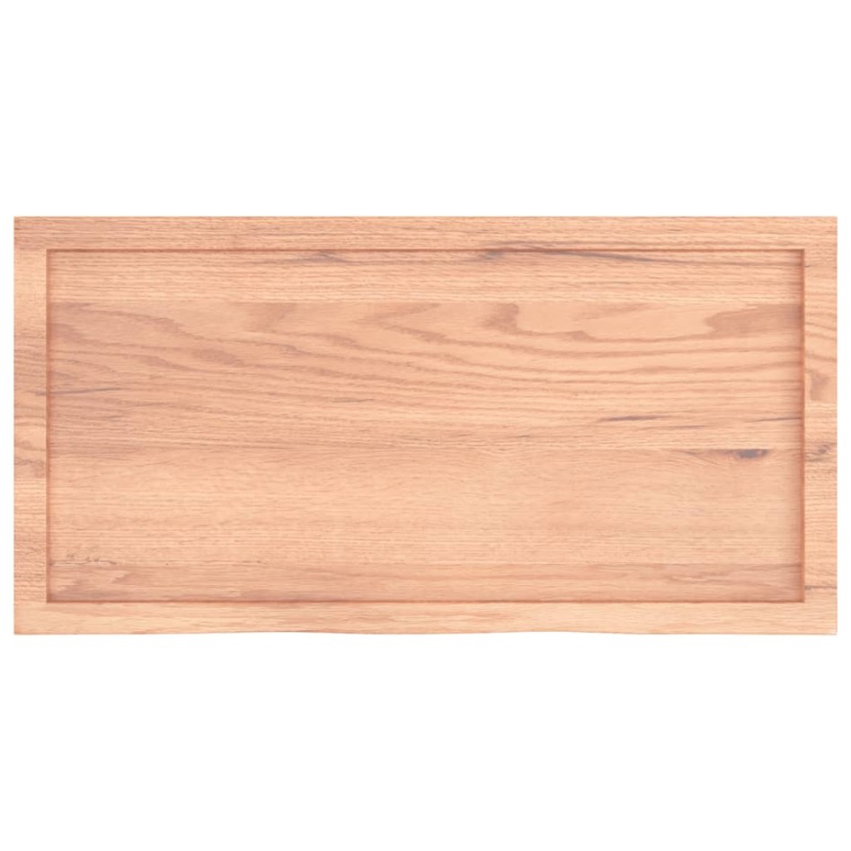 Tablero mesa madera roble tratada marrón claro 100x50x(2-6)