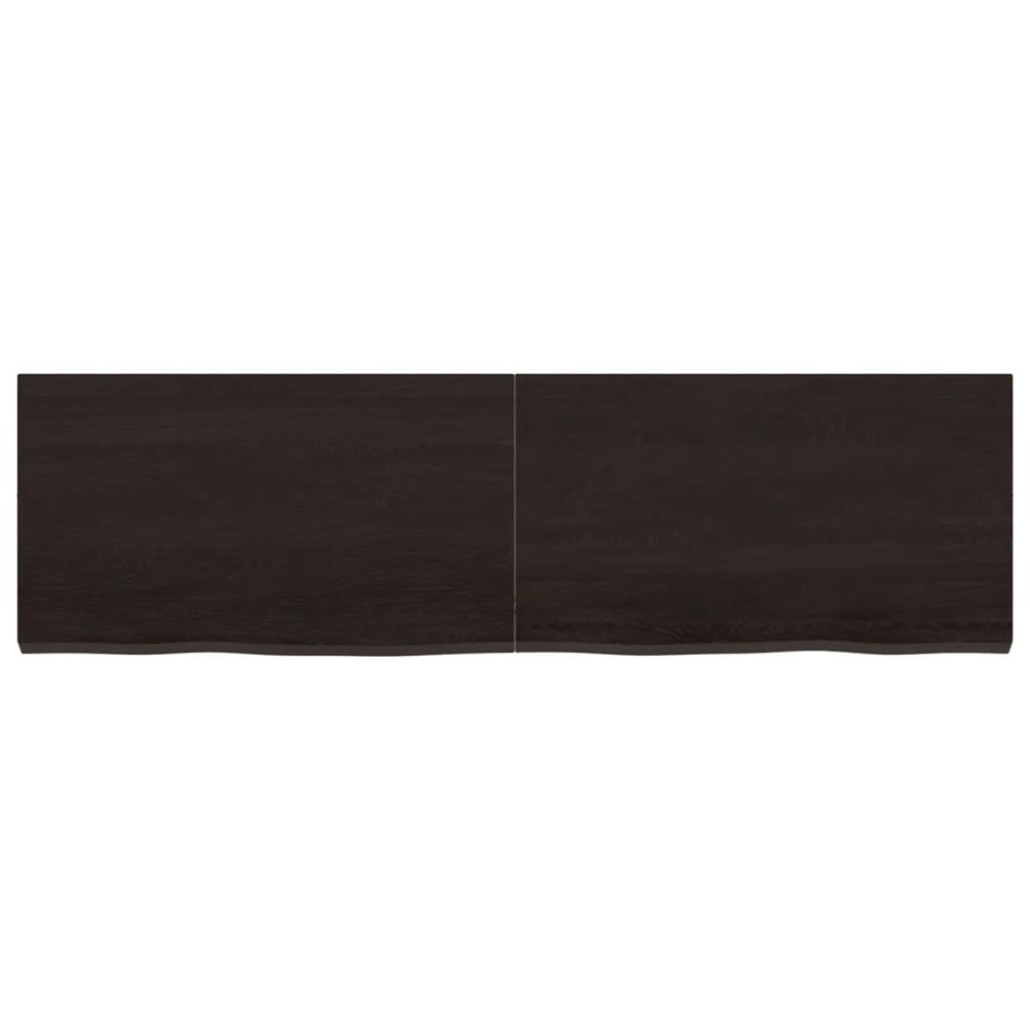 Tablero mesa madera roble tratada marrón oscuro 140x40x(2-4)