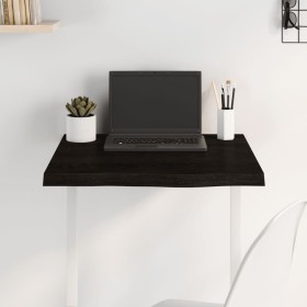 Tablero mesa madera roble tratada marrón oscuro 60x60x(2-4)