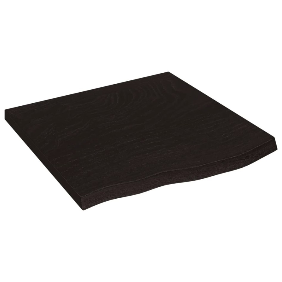 Tablero mesa madera roble tratada marrón oscuro 60x60x(2-4)