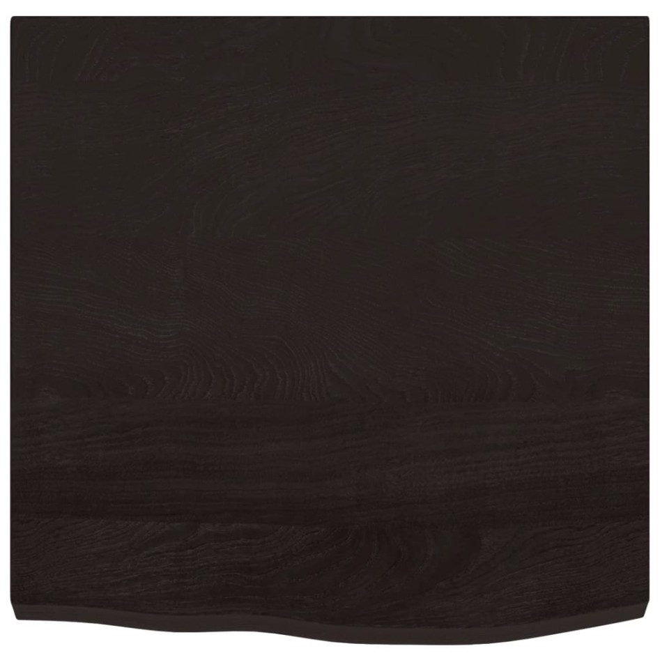 Tablero mesa madera roble tratada marrón oscuro 60x60x(2-4)
