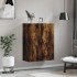 Armario de pared madera ingeniería roble ahumado 69,5x34x90