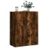 Armario de pared madera ingeniería roble ahumado 69,5x34x90