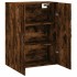 Armario de pared madera ingeniería roble ahumado 69,5x34x90