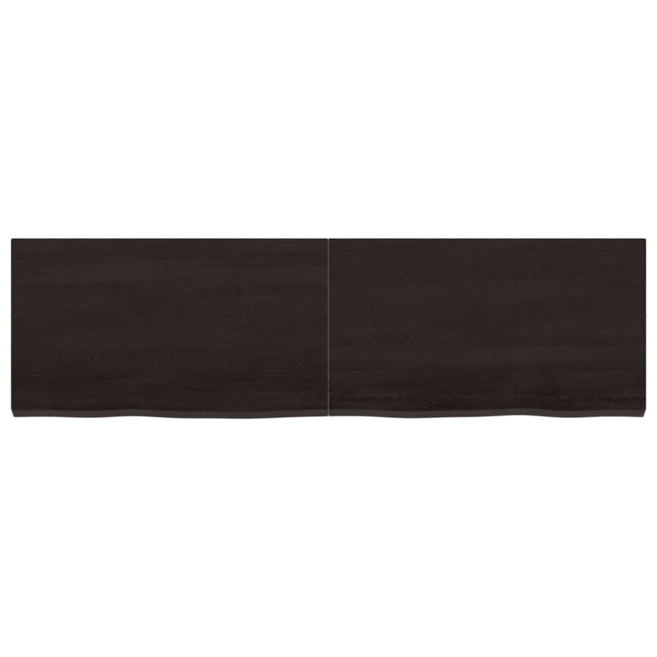 Encimera de baño madera tratada marrón oscuro 140x40x(2-4)