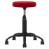 Silla de oficina giratoria de terciopelo rojo