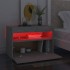 Mesitas de noche LED 2 uds contrachapada hormigón 60x35x40