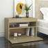 Mesitas de noche con LED 2 uds contrachapada Sonoma 60x35x40
