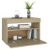 Mesitas de noche con LED 2 uds contrachapada Sonoma 60x35x40