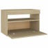 Mesitas de noche con LED 2 uds contrachapada Sonoma 60x35x40