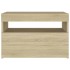 Mesitas de noche con LED 2 uds contrachapada Sonoma 60x35x40